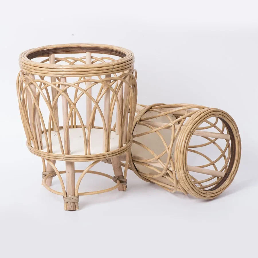 Flower pot in rattan creative bamboo support - view 4