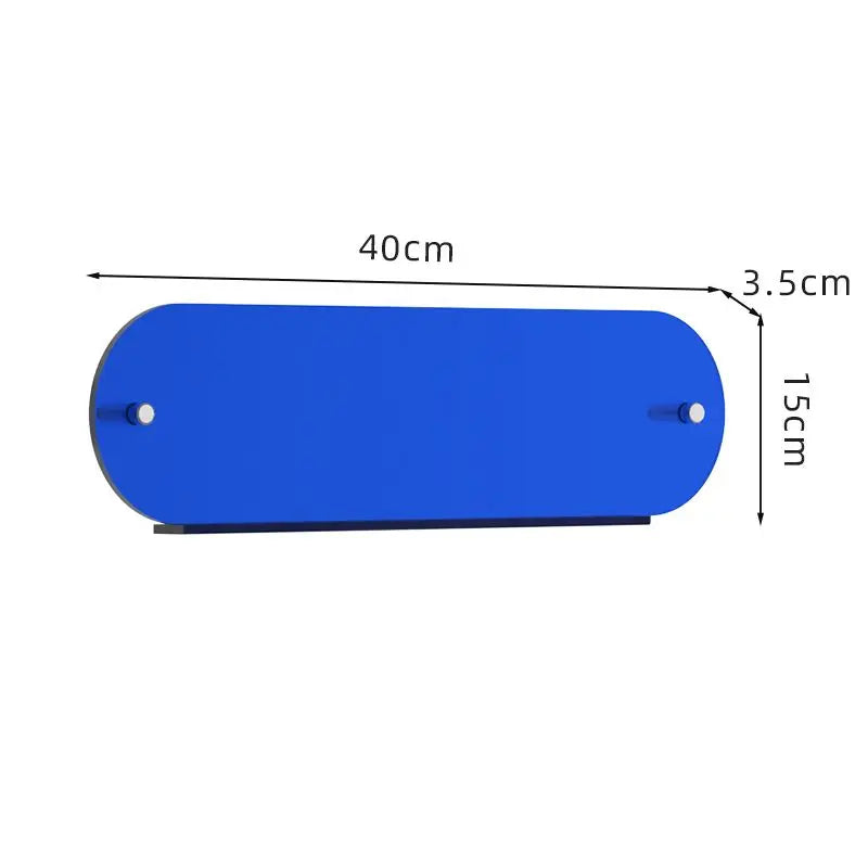 Floating acrylic wall shelf with magazine holder and literature organizer - 40cm 3mm Thick 1