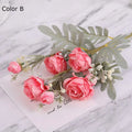 Bouquet of artificial rose wines in fabric for wedding and home decor - B