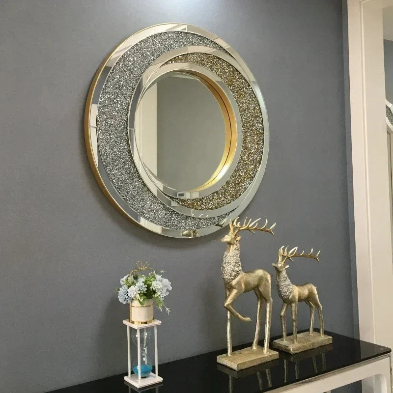 Decorative round decorative mirrors creative Nordic luxury art for home decoration - view 3