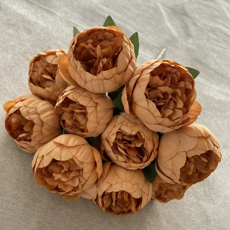 Timeless Artificial Peony Bouquet for Weddings - Autumn Yellow