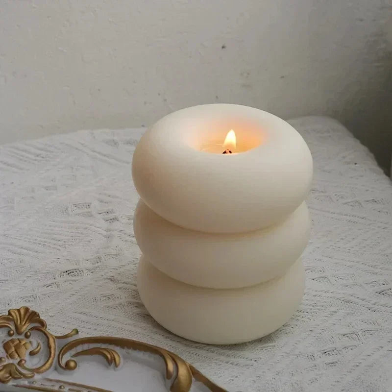 WHISKER | Donut Candles Vanilla Candle, Scented Candles, Aromatherapy Candle, Soy Wax Candle, Candle for Home, Bulk Wholesale - Donut 3 layer
