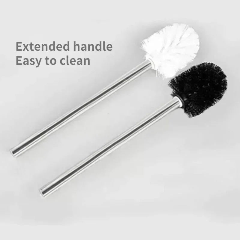 Stainless steel toilet brush for sanitary cleaning