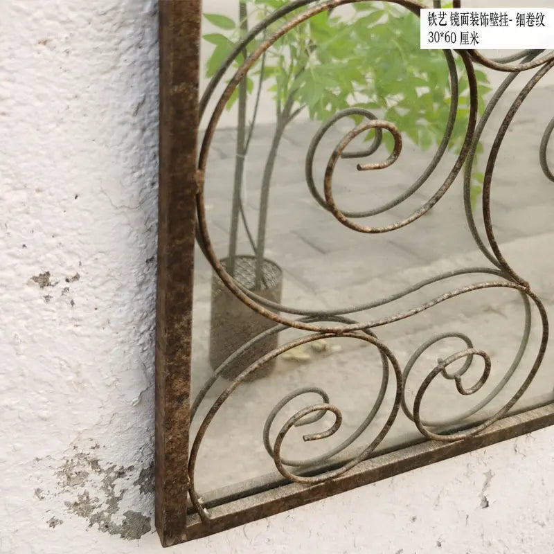 Retro Nordic wooden mirrors for handcrafted wall decoration - view 6