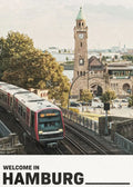 Lively German Cities Artistic Poster for Wall Decor - 40X50cm Unframed / 10