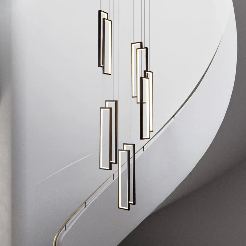 Modern led chandelier for creative duplex decoration - view 2