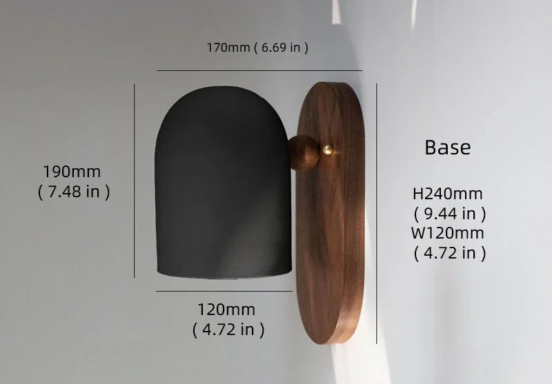 2024 Walnut Wood Iron, Simple Modern Wabi-sabi style, Wall Sconce for Bedroom, Bedside, Living, Dining Room, Corridor Aisle - B / Warm light 3000K