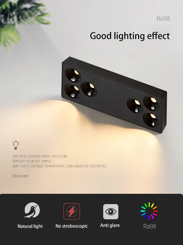 Led brigt cob projector in aluminium projector for modern interior - view 5