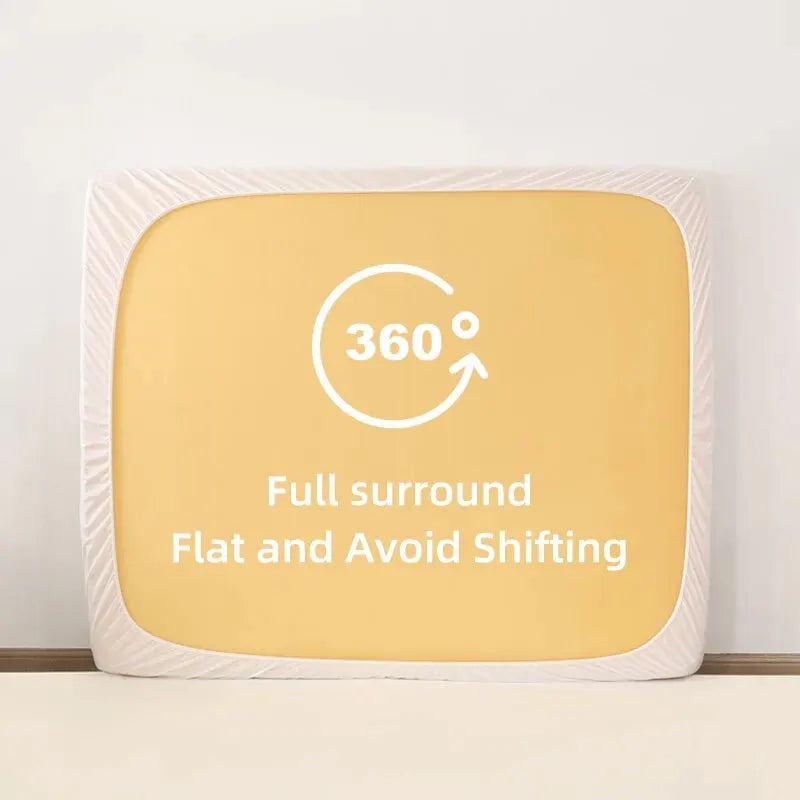 Waterproof Mattress Protector, Breathable Noiseless Mattress Topper, Bed Smooth Jersey Mattress Cover Fully Fitted Sheet - view 6