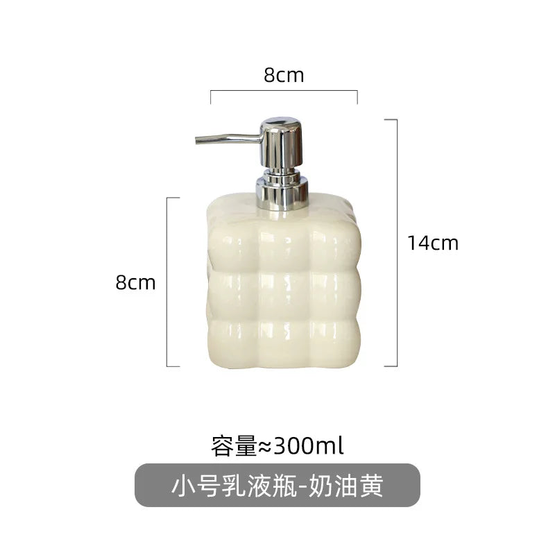 Ceramic creative soap dispenser for disinfectant and shampoo - B-300ML