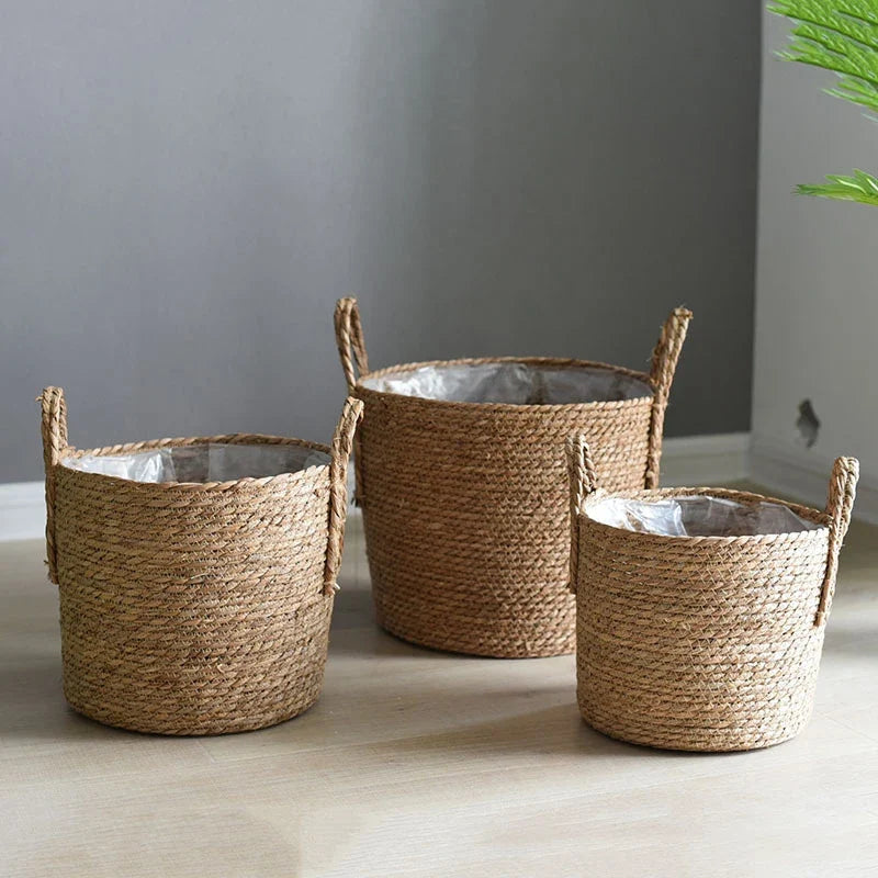 Handmade sea-sink storage basket for plants and flowers - view 2