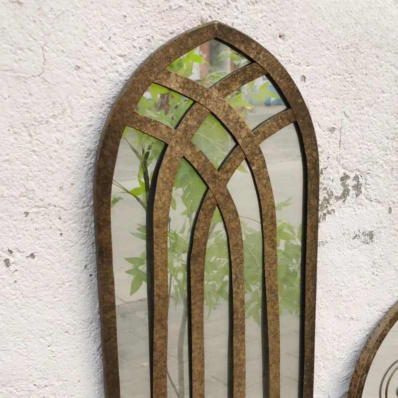 Retro Nordic wooden mirrors for handcrafted wall decoration - view 4