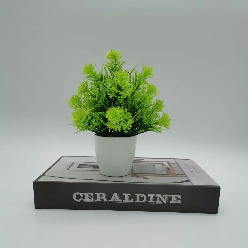 Artificial plants bonsai pot decorative grass for office and garden - view 3