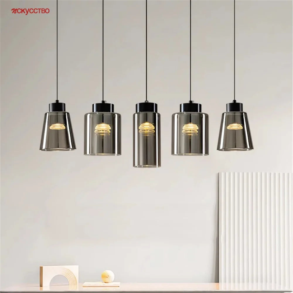 Trendy led chandelier in bottle shape for modern interior