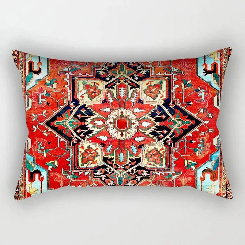 Vintage rectangular throw pillow cover ethnic mandala pattern