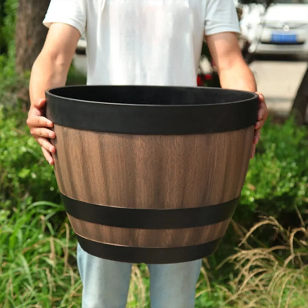 Retro flower pot in bucket for garden and interior decoration - view 2