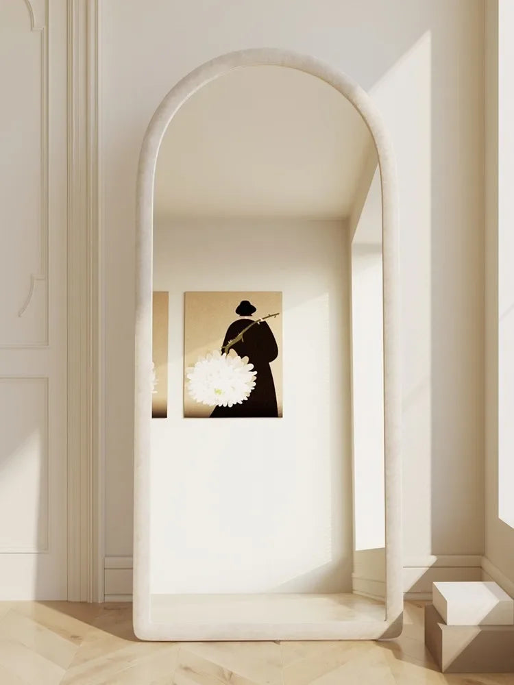 Full length mirror modern simple with original frame and HD - White / 60x160cm