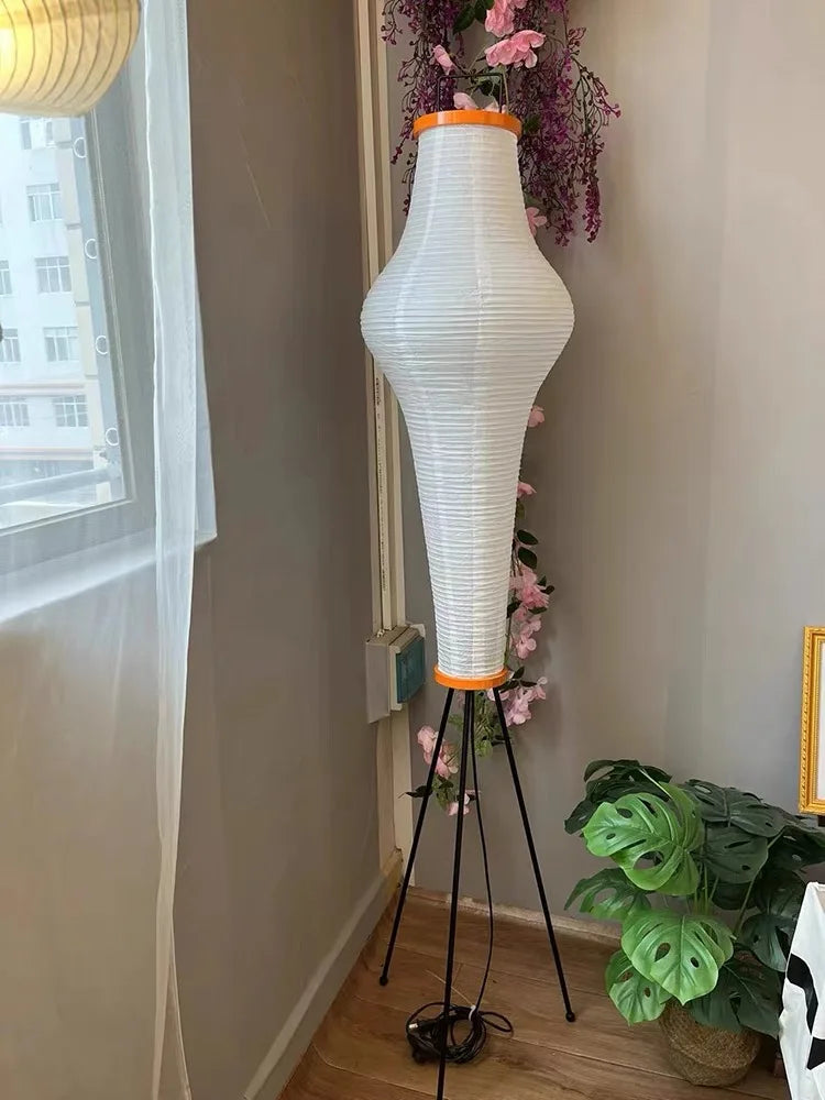 Japanese design rice paper floor lamp for modern interior - view 6