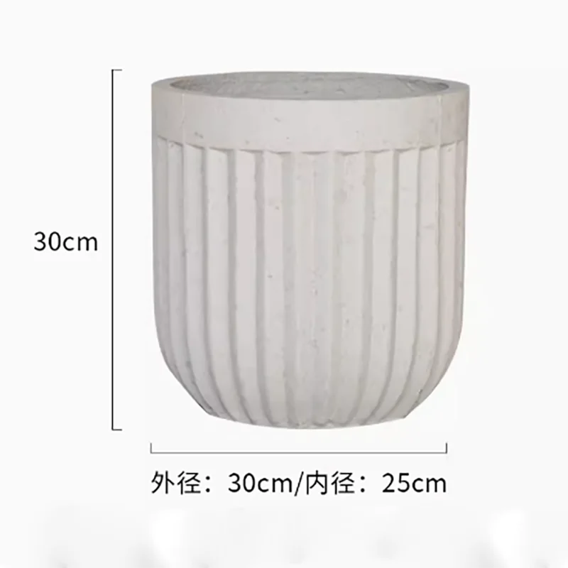 Modern silicone mould for light and luxurious concrete flower pot - Brun
