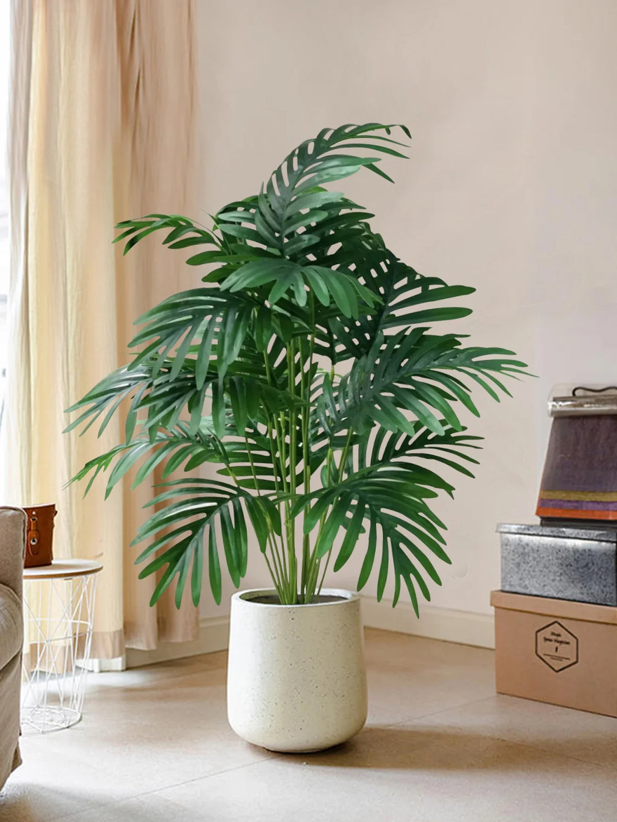 Tropical artificial palm plastic for interior decoration