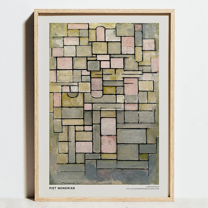 Bauhaus Geometric Poster for Living Room and Office Decor - A4 21x30cm Unframed / F0069-8