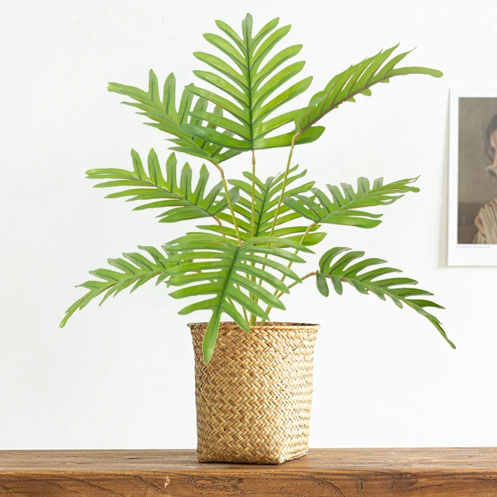 Artificial tropical turtle plant with decorative leaves for indoors - view 4