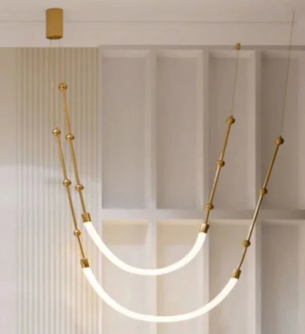 Modern led pendant light for elegant and stylish interior decoration - 2 Gold Heads / Warm Light