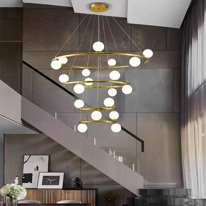 Creative chandelier in iron and trendy glass for interior decoration - view 2