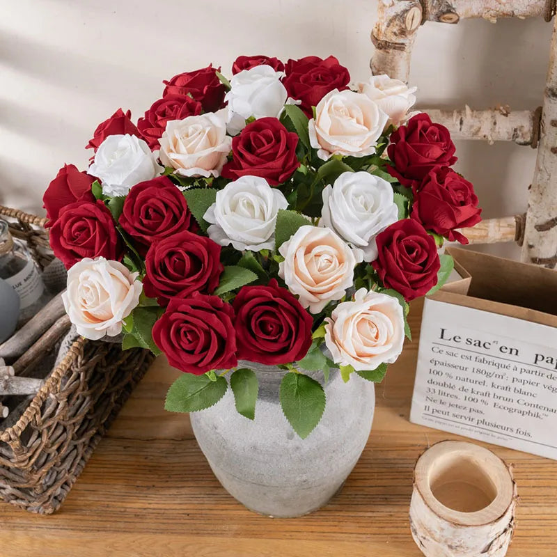 Bouquet of artificial silk flowers for wedding and decoration - view 2