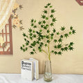 Artificial plants decorative maple leaves for autumn interior - Dark green