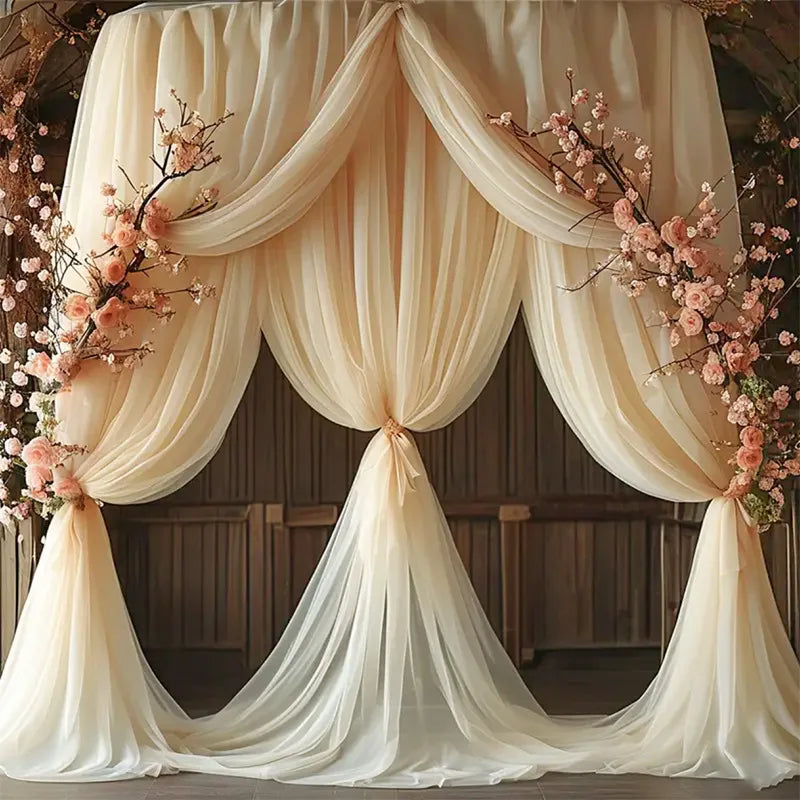 Transparent Gauze Table Runner for Wedding Decoration - 75x300cm