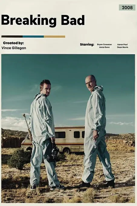 Vintage wall art breaking bad with walter white - PF24317 / 58x90cm unframed