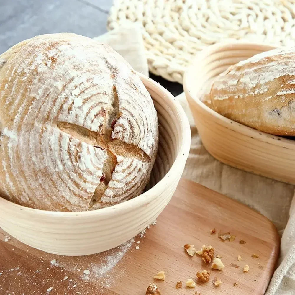 Natural handmade rattan bread basket for fermentation of yeast dough - view 9