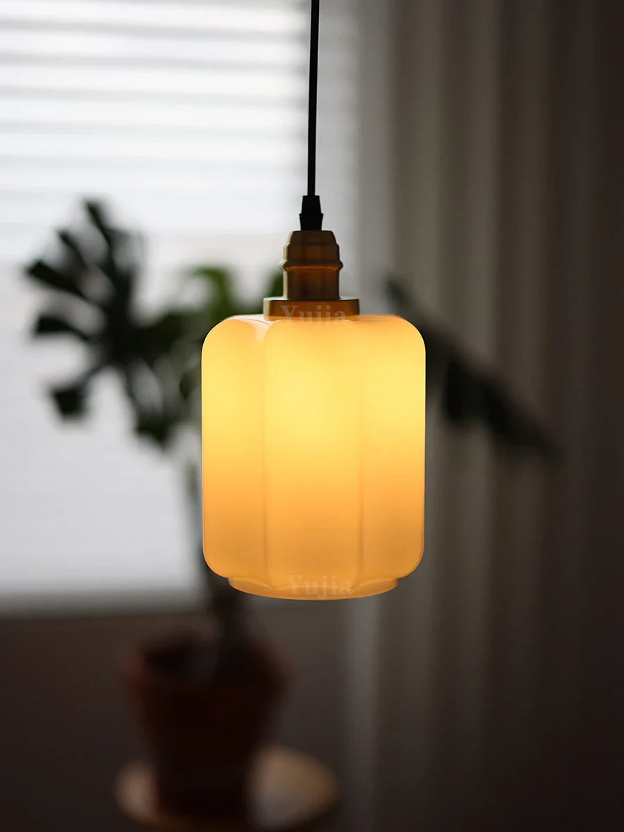 Japanese glass pendant light Scandinavian design for elegant interior - view 4
