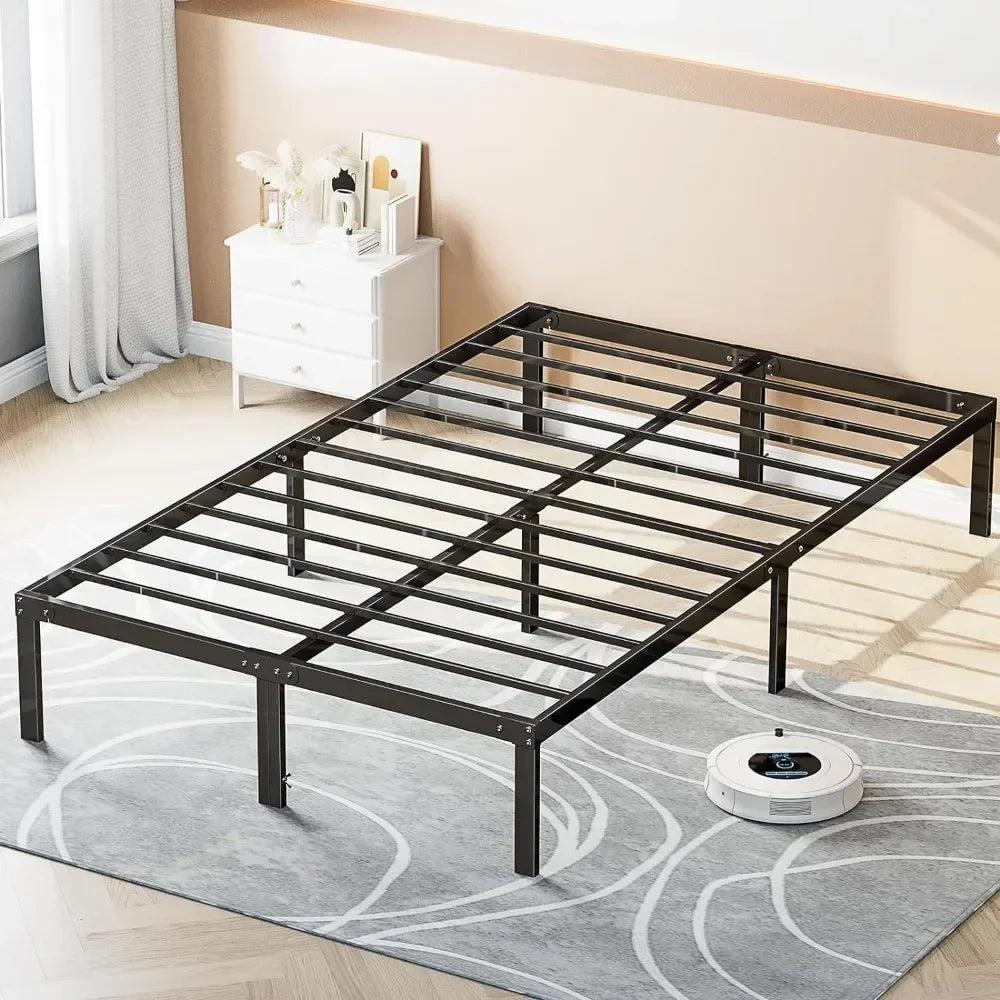 Metal Queen Bed Frame- Full Size Bedstead, King Platform with Storage, Air Mattress Twin for Bedroom Sturdy Steel Slat Support - view 2