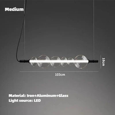 Modern bar counter with suspended light strip - L 103cm / 3 modifiables