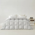 White Goose Down Winter Comforter, Grey or White, 2 to 4 kg - 180x220cm 2kg / Light Grey