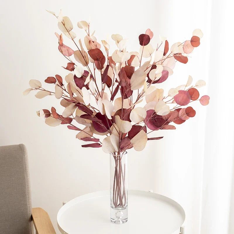 Artificial plant eucalyptus for autumn decoration and DIY arrangements