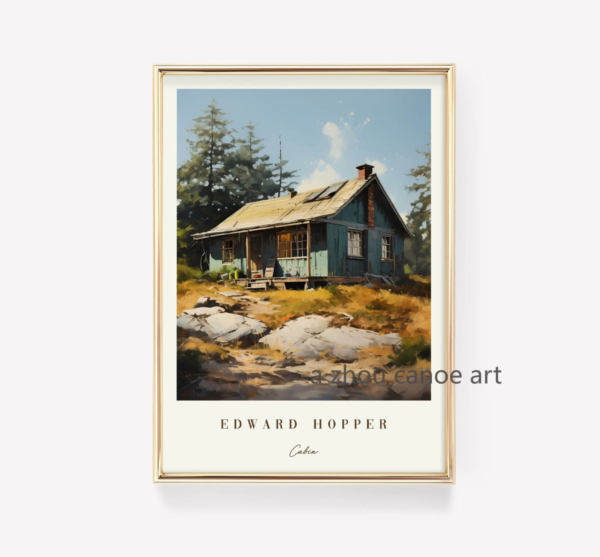 Edward Hopper-Inspired Poster Series, Iconic Illustration, Design 8 - 60X90cm Unframed / 8