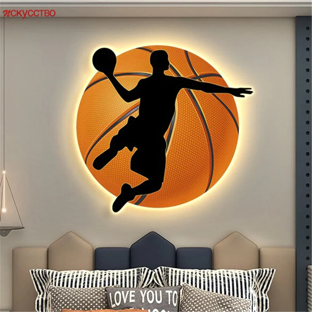 Led wall sconce without border for interior decoration