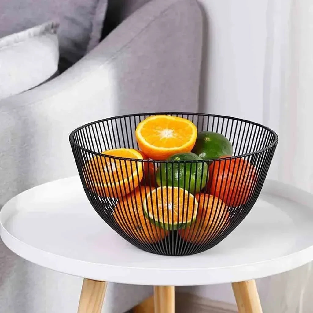 Metal storage basket for tools and food