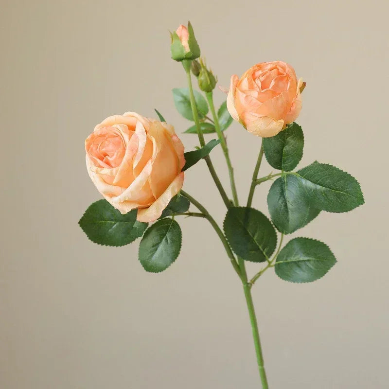 Romantic Artificial Silk Rose Vine for Home Decor - Champagne