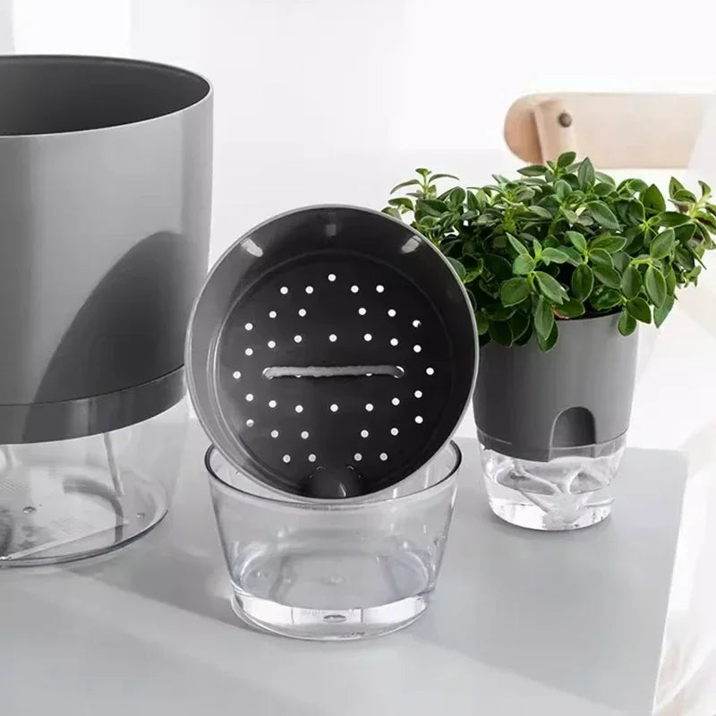 Plastic self-watering flower jar for succulent plants - view 3