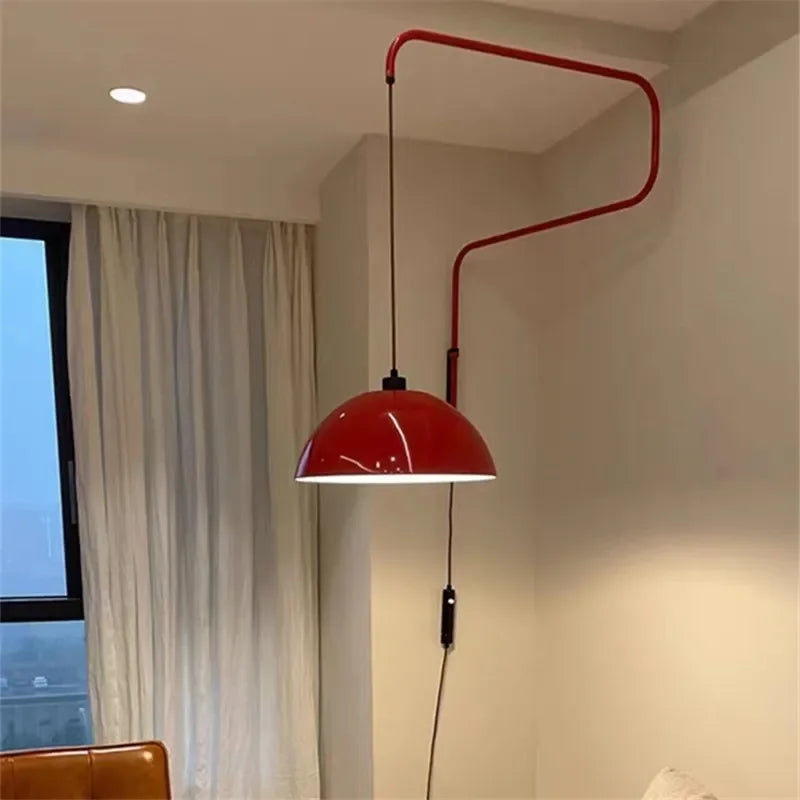 Rotary wall sconce design made of retractable luxury iron - view 2