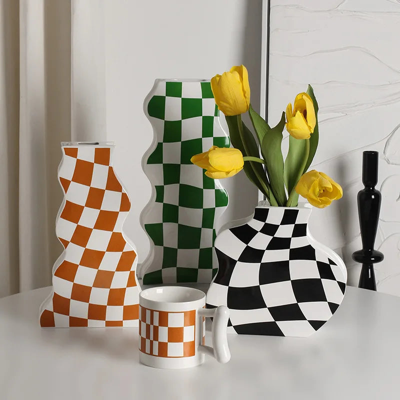 Ceramic vase for dried flowers elegant decoration - view 5