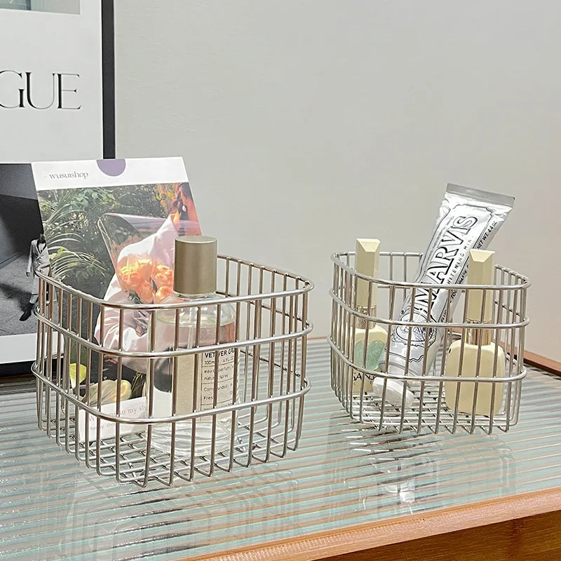 Stainless steel square storage basket to organize your interior