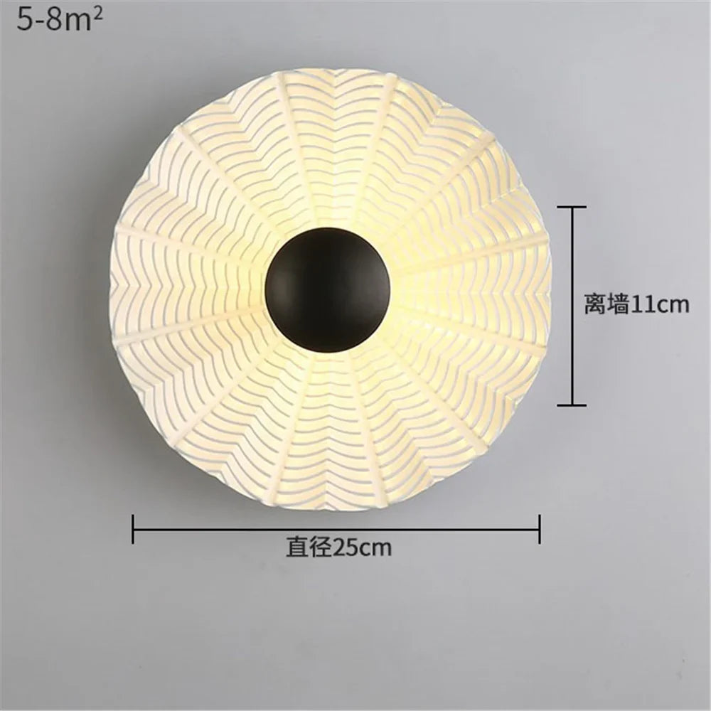 LED wall sconce round in decorative Nordic metal for modern interior - M