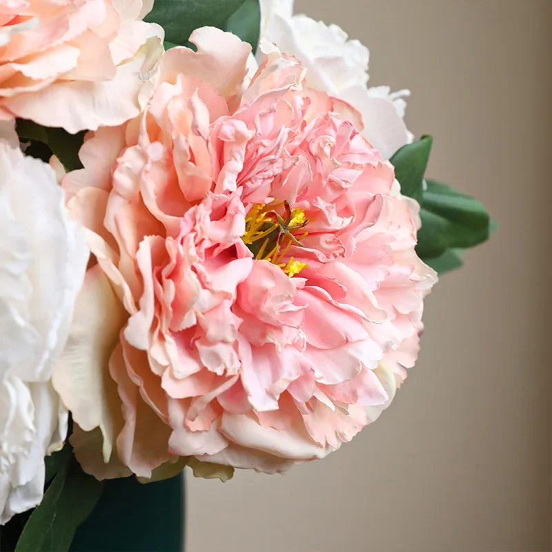 Artificial silk peony plant for interior decoration realistic flowers - view 5