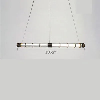 Modern pvc pendant light for elegant and minimalist interior decoration - Black--150cm / Warm White