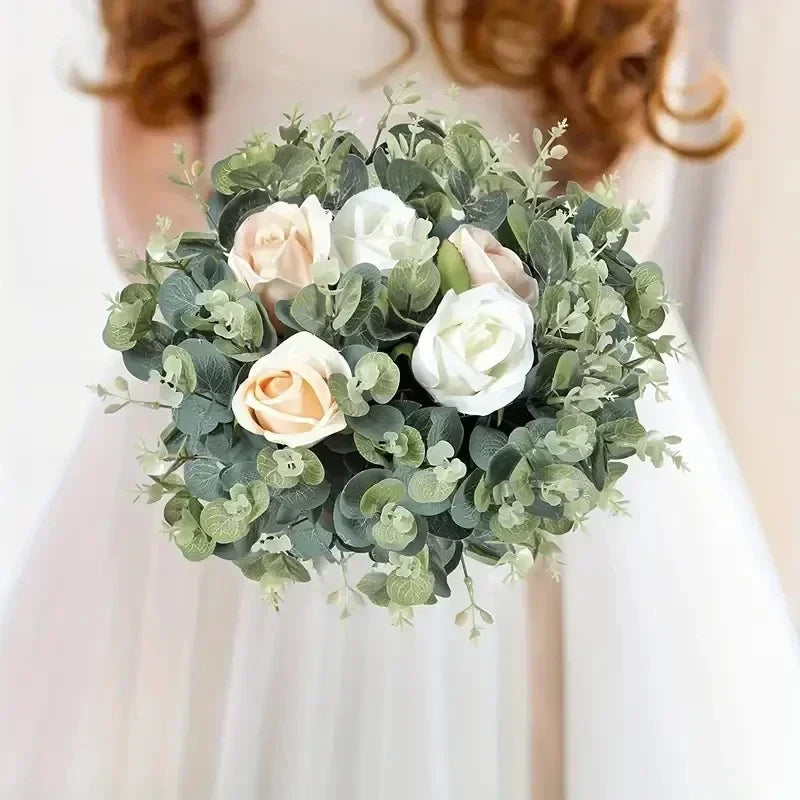 Set of 20 artificial eucalyptus leaves for floral decoration - view 5